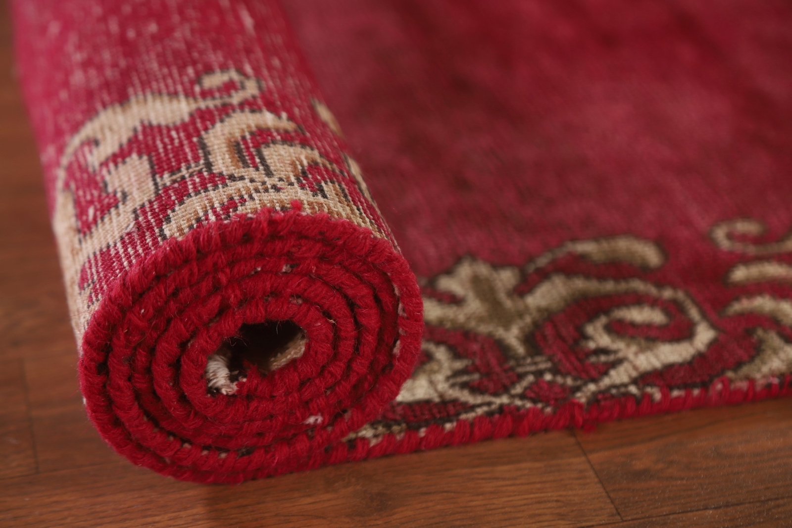 Bordered Fuchsian Tebriz Runner Rug 2′ 5″ x 10′ 5″ Handmade Hallway Wool Carpet