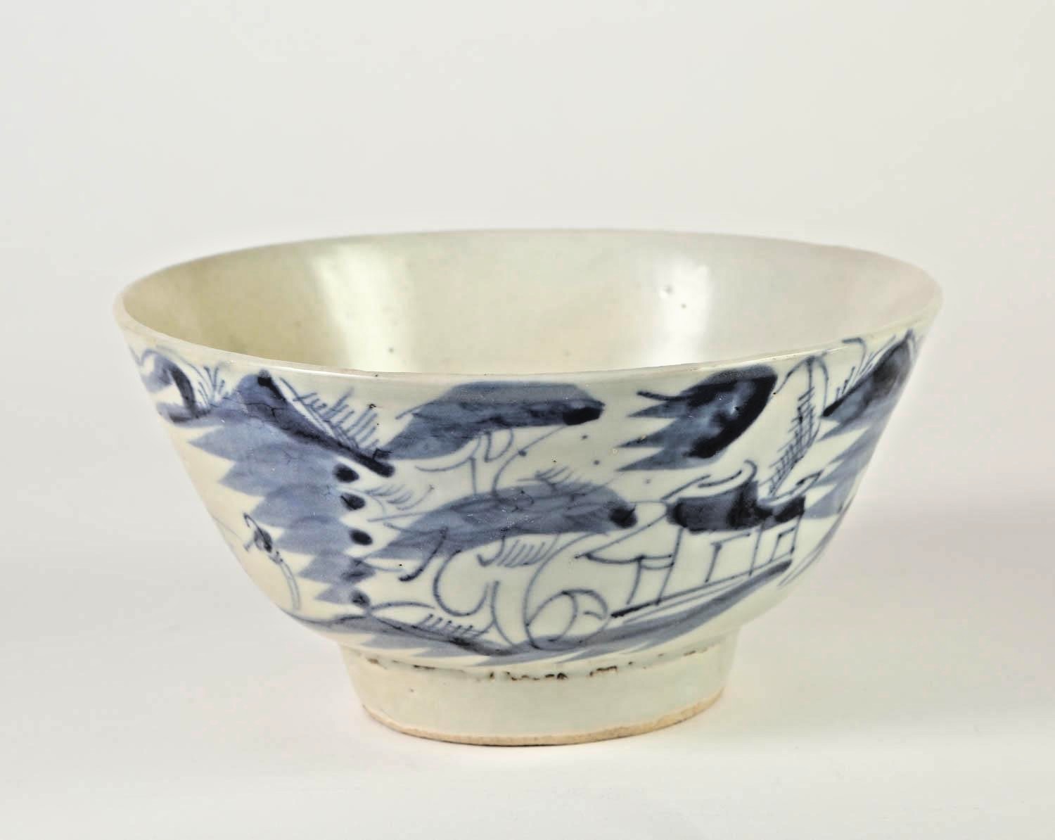 China Chinese Blue & White Porcelain Bowl Qing Dynasty ca. 18-19th century #3