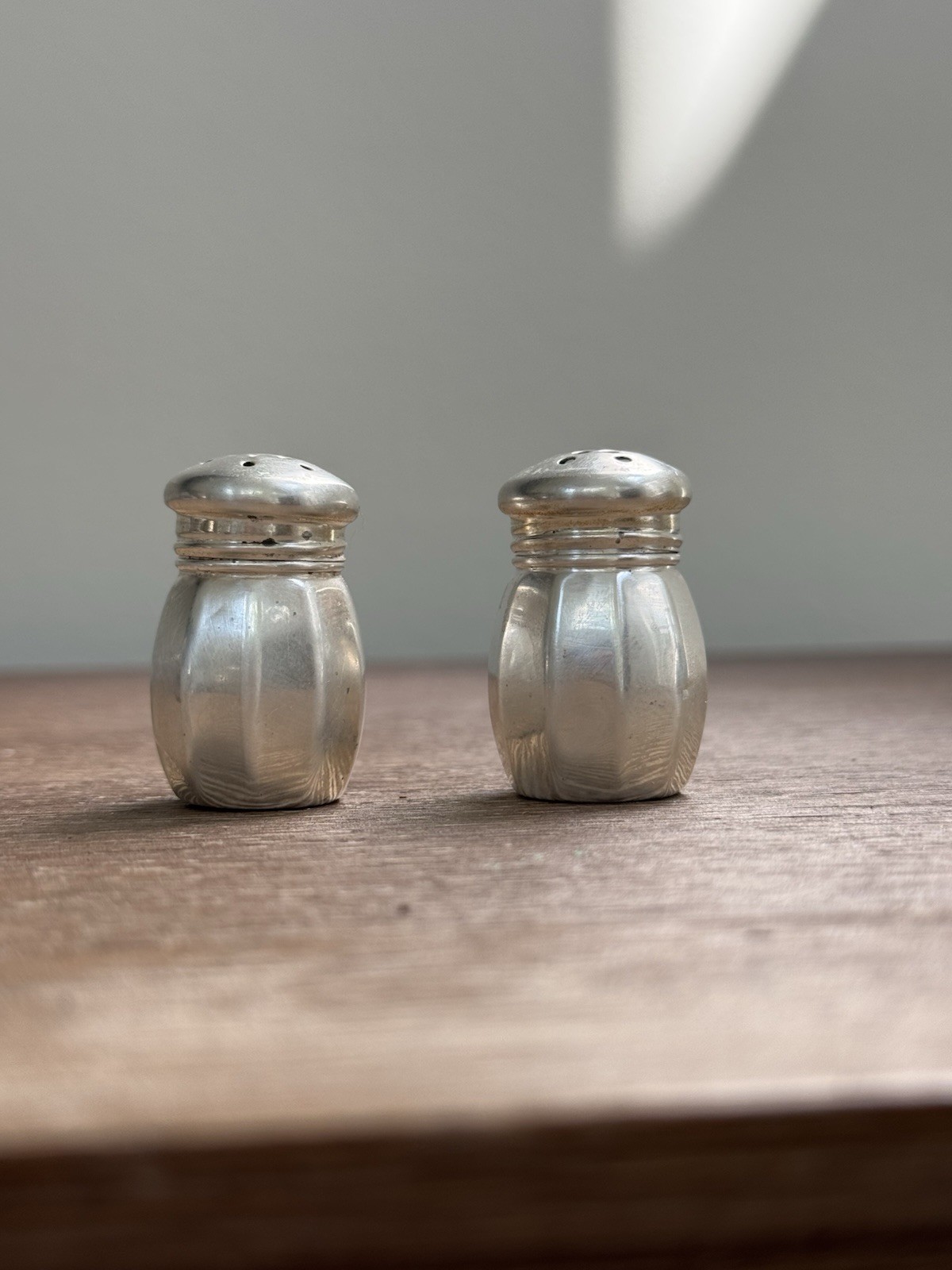 Sterling Silver (.925) Salt & Pepper Shakers Pair, Post-1940