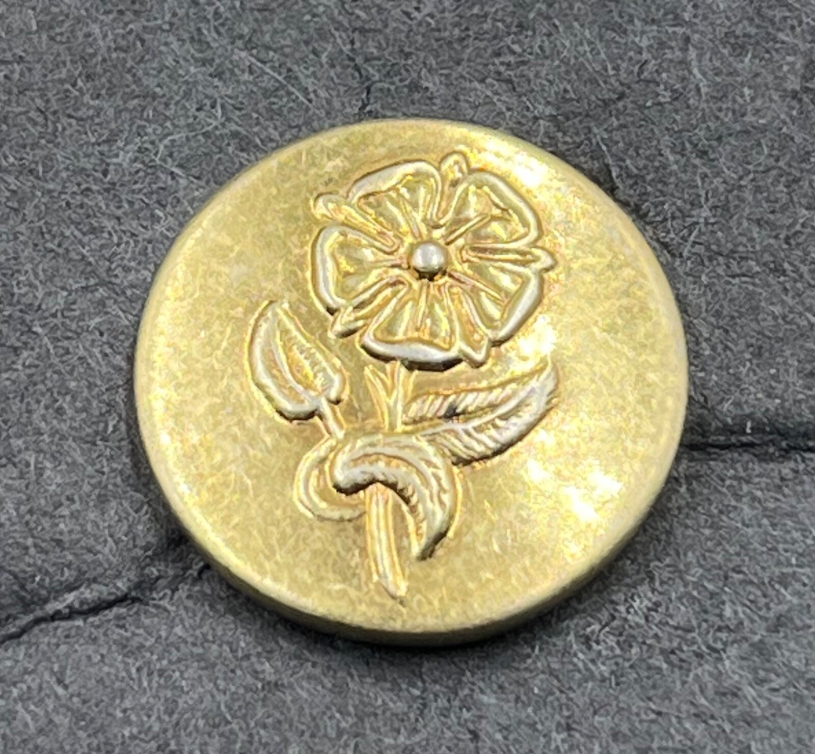 A 15mm silver gilt button English rose Birmingham 1984 more available