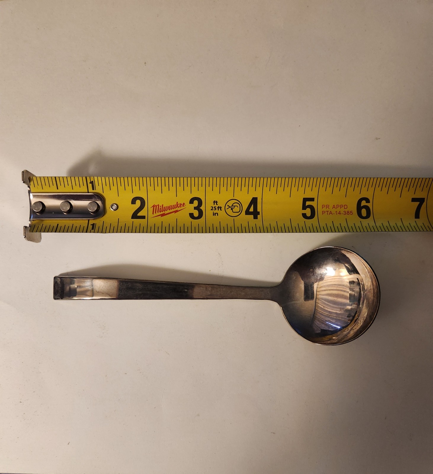 Vintage Godinger Silver Dinner Soup Spoon Ladle Square Handle – 6 inch