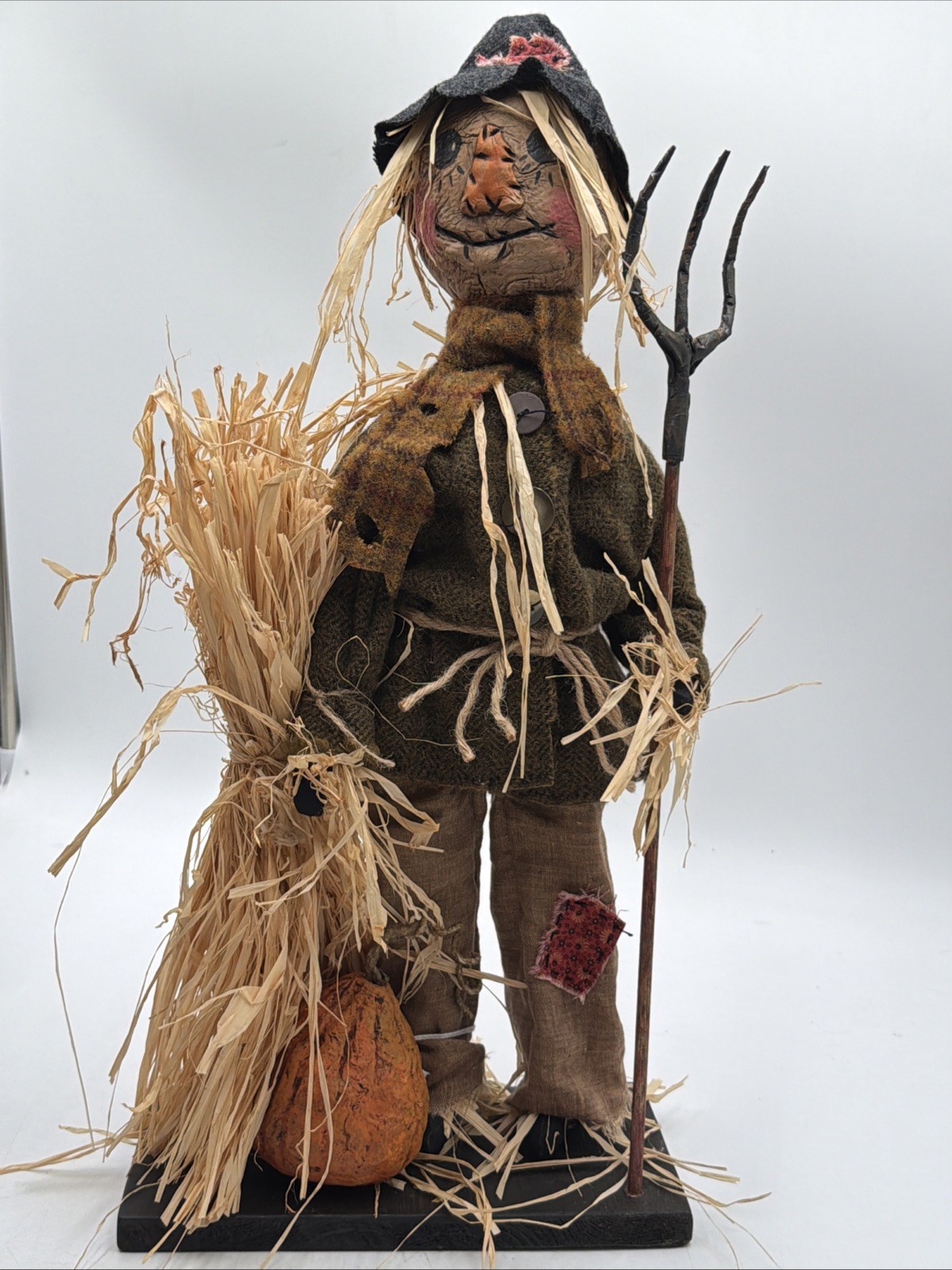 OOAK Primitive Folk Art Standing Pumpkin Fall Doll Artist Made Exquisite