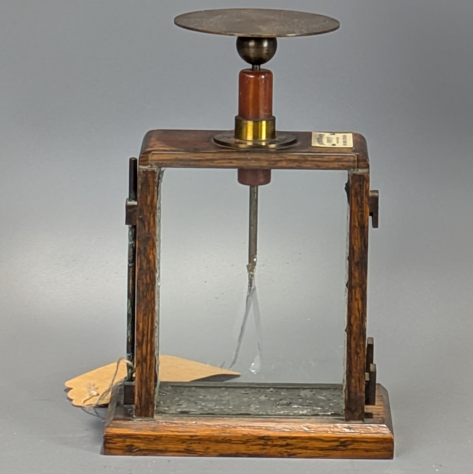Antique EBERBACH SON CO Electroscope Brass & Oak 1879-1900 Scientific Instrument