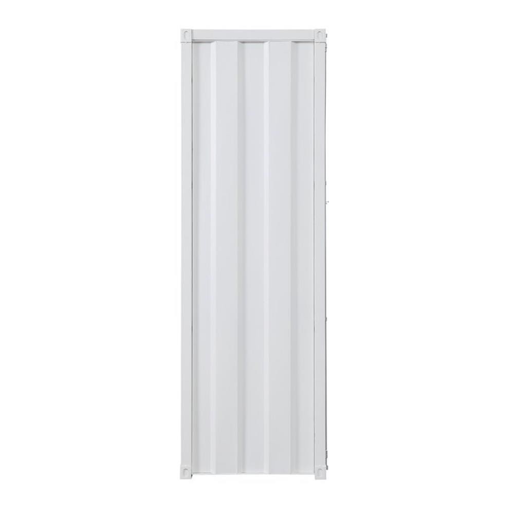 Bowery Hill Contemporary Wardrobe Armoire with 1 Door in White