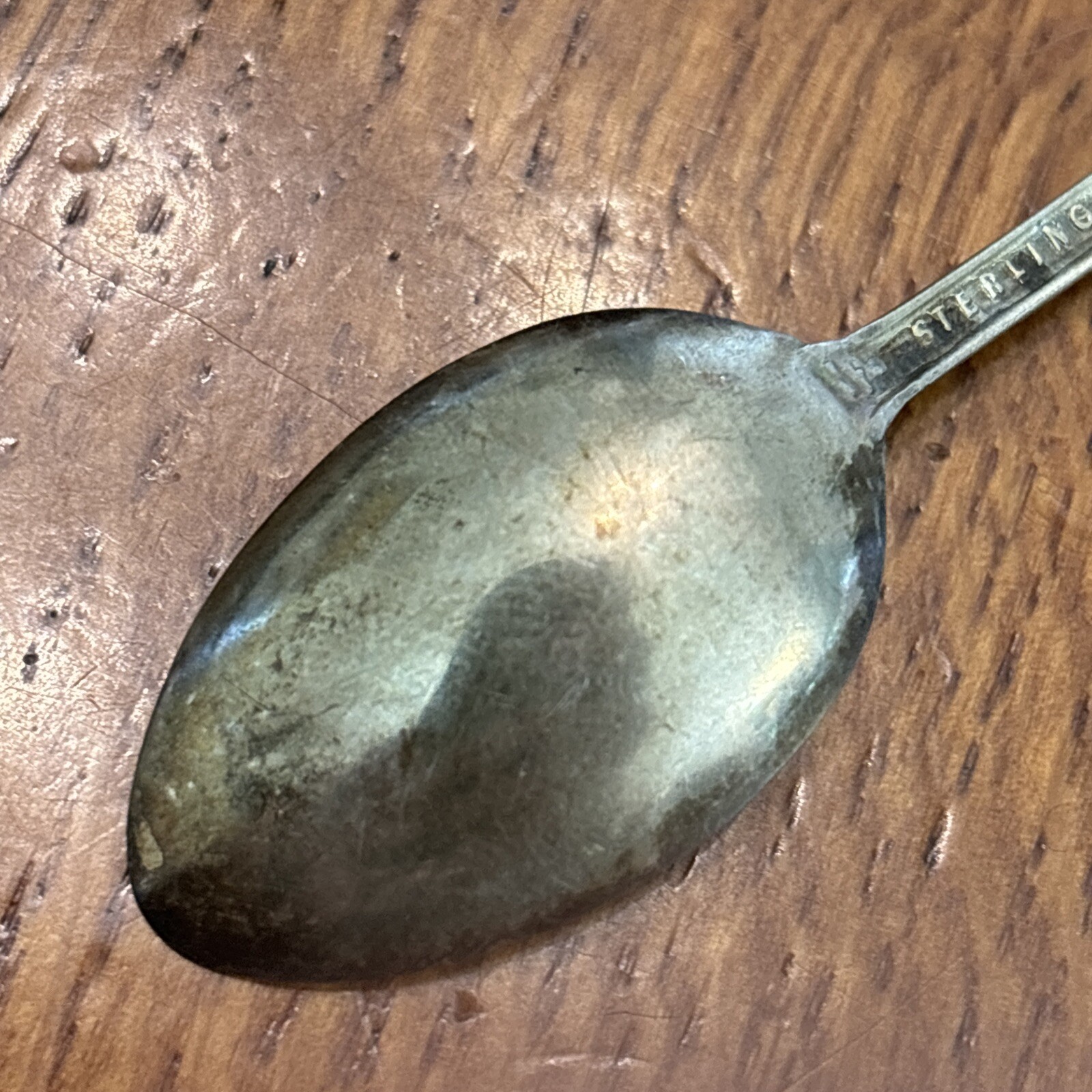 Antique H H Tammen Native American Face Souvenir Spoon Sterling Colorado Springs