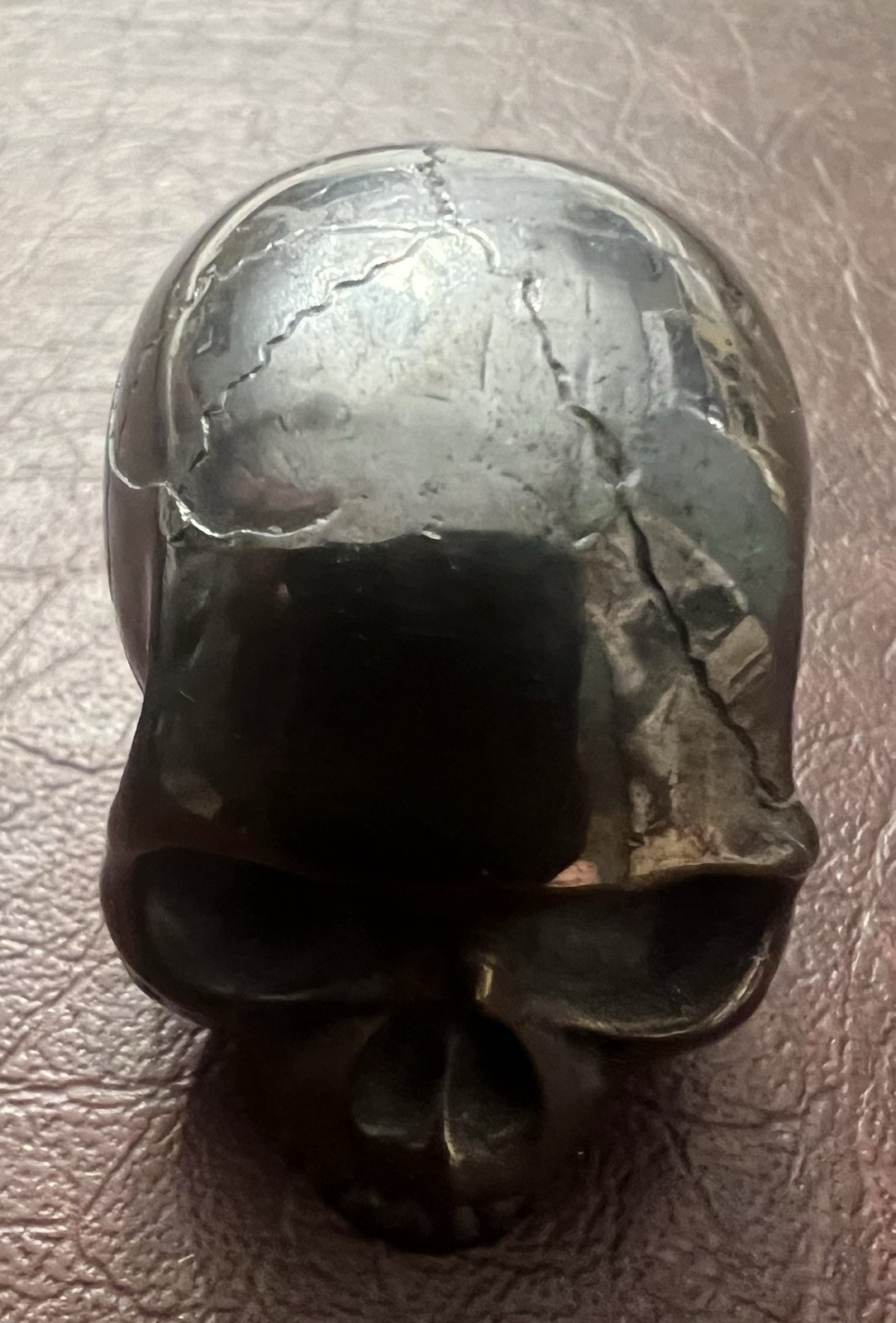 Antique Solid Sterling Silver Skull Memento Relic Figurine Statue 267 Grams Rare
