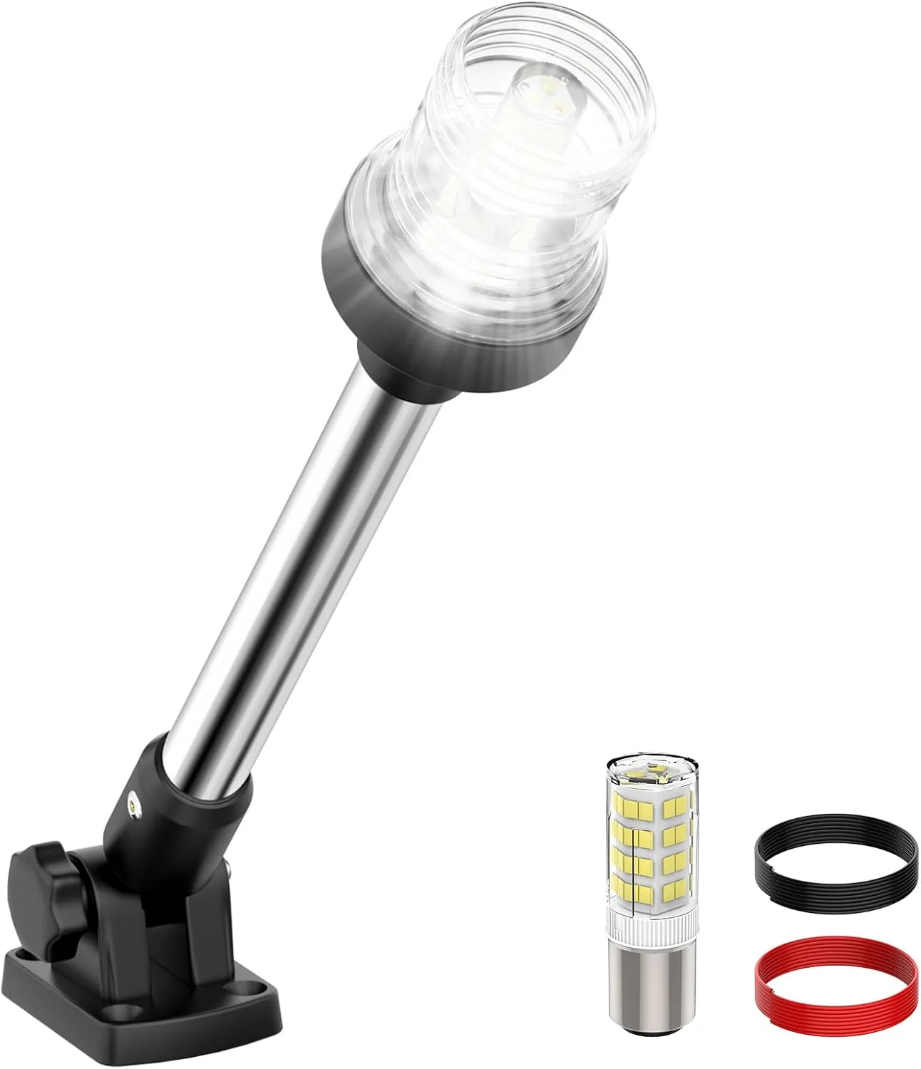 12 Inch Stern Light Bimini Top Anchor Light, LED Pontoon Navigation Lights Water