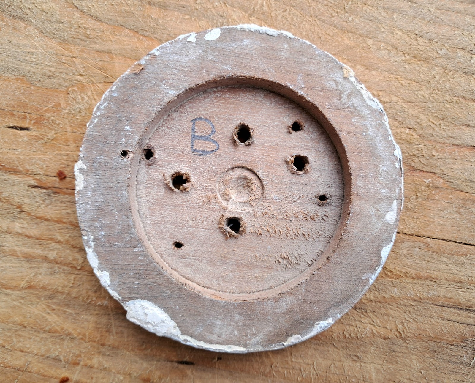 Vintage 1930s Wooden Pattress for Dolly Light Switch Period House Shabby #B