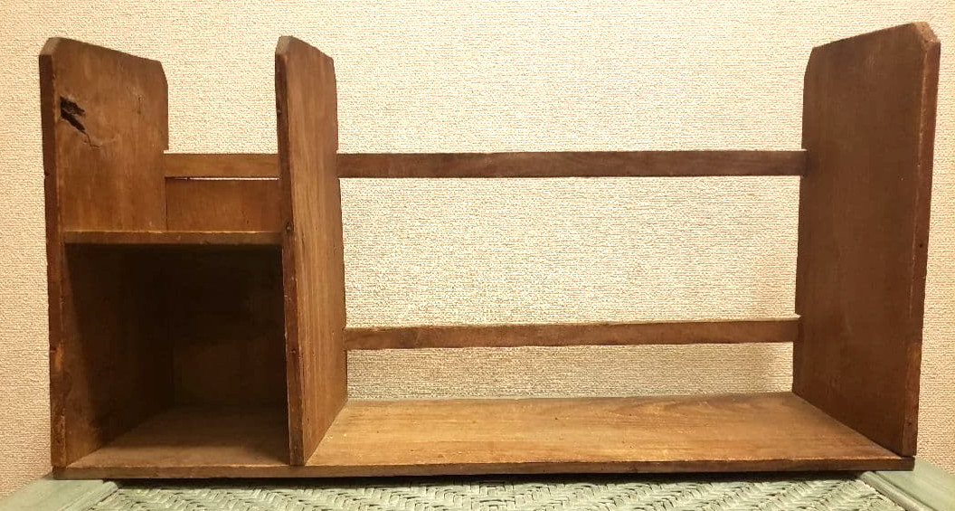 Japanese Wooden Bookshelf Storage Display Shelf Stand Case H13.0×W24.0×D7.9inch