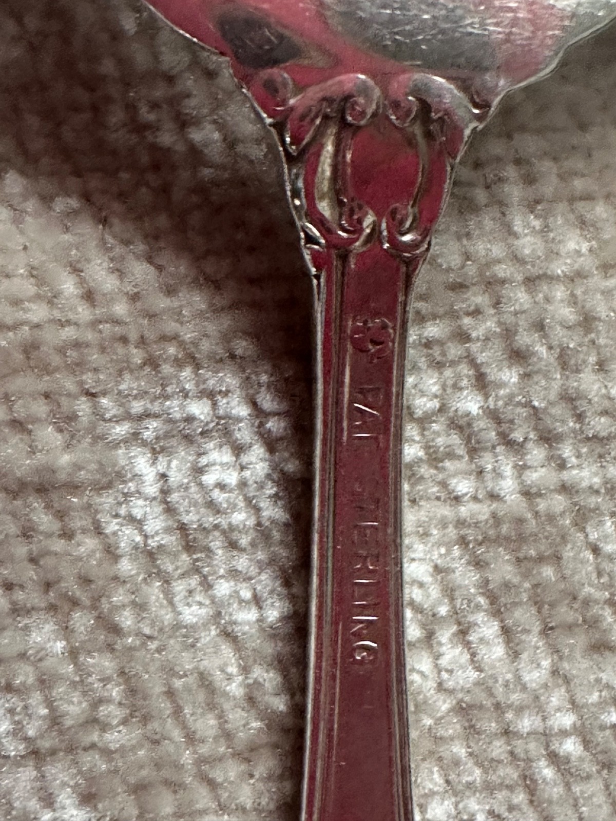 antique sterling silver serving spoon 5 .5″ long