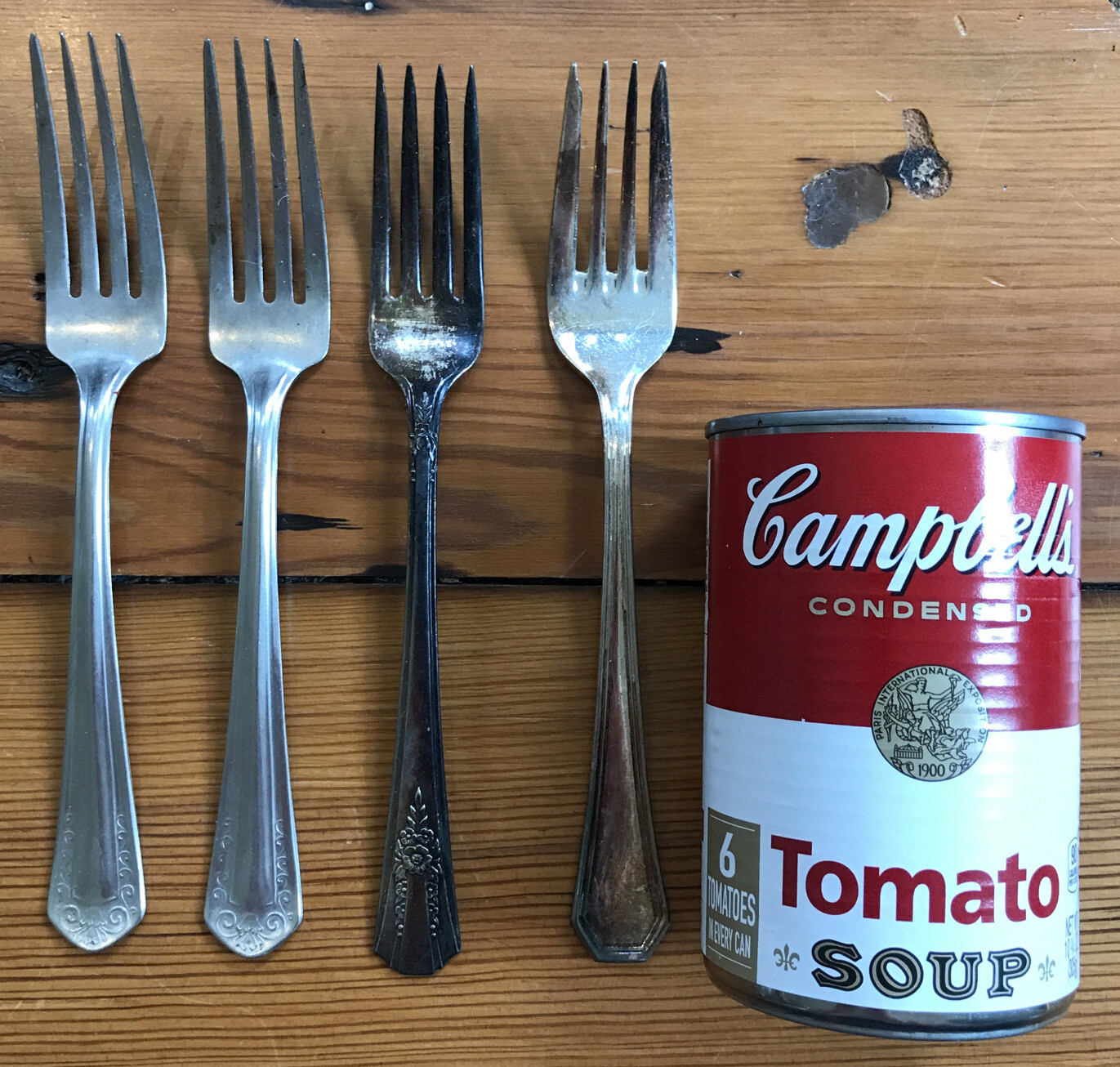 Mixed Patina Tarnish Vtg Mismatched Silverplate Genesee Walco Stainless Forks