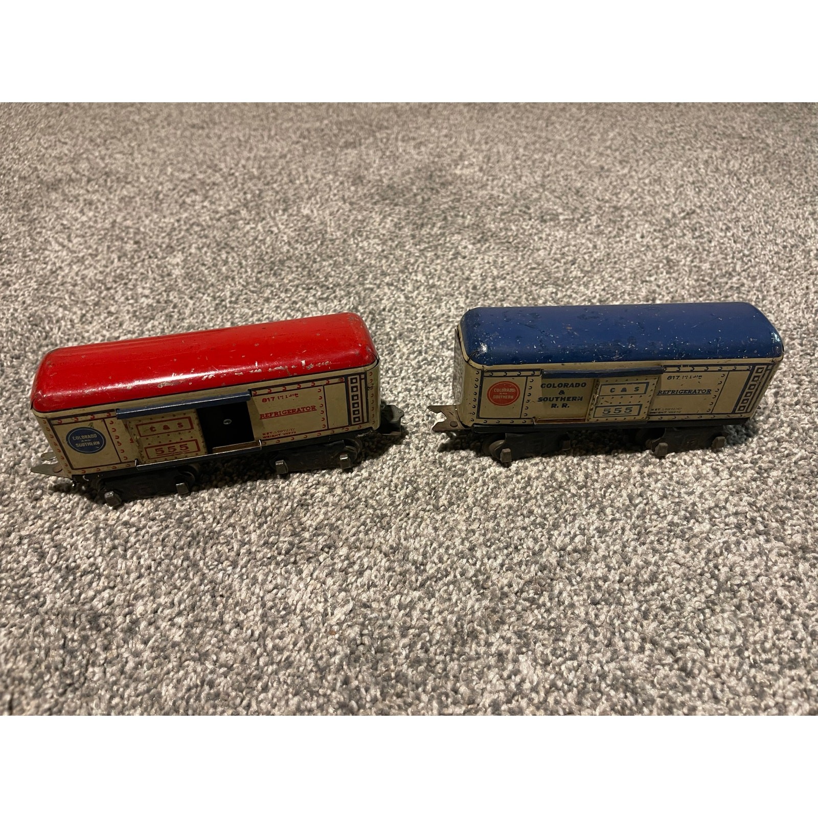 Vintage Metal train cars