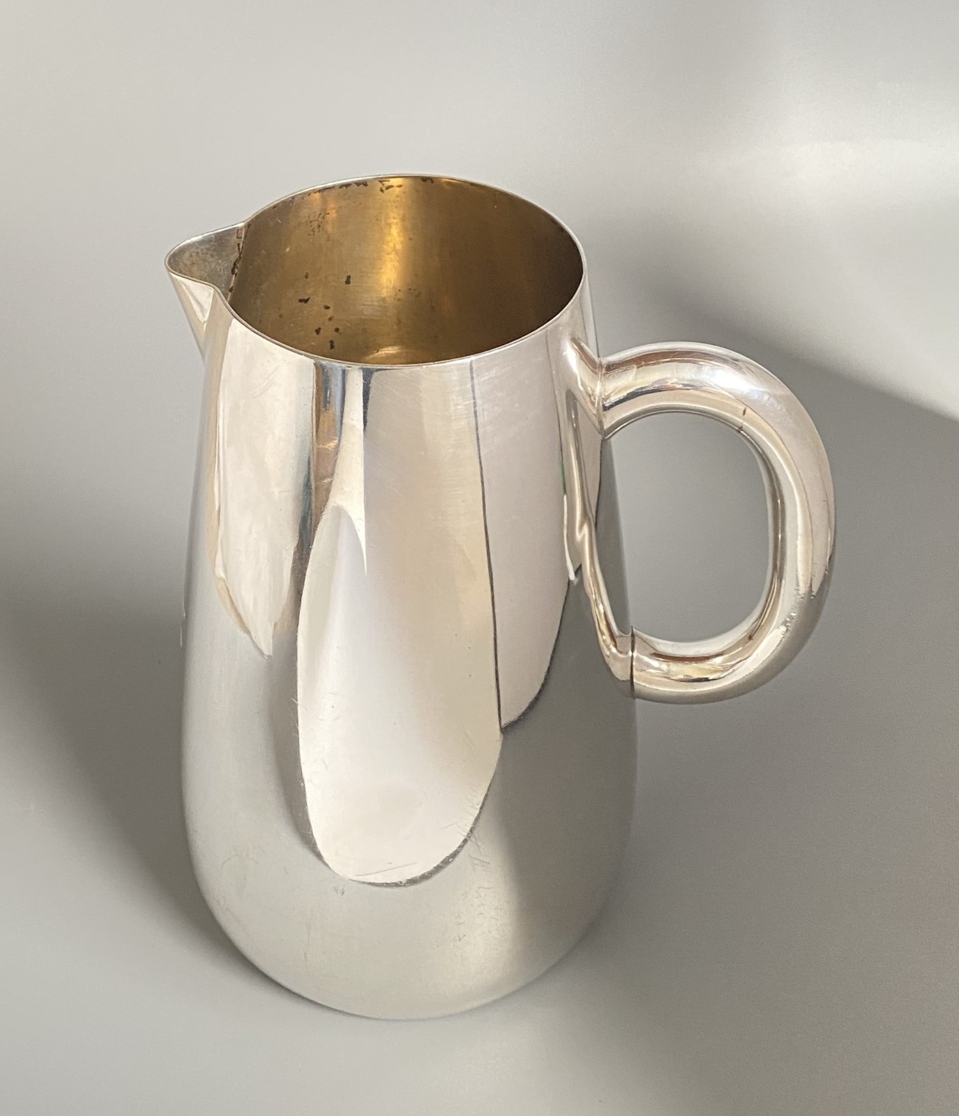 Antique c1860 Silver Plated Crested CD Water Jug Gilt Interior Country House