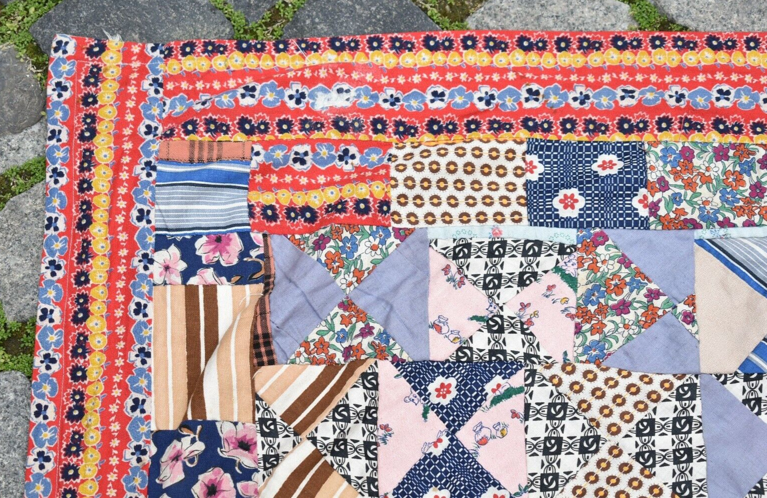 Vintage Turkish Textile Patchwork 34” x 34” Wall Hangings Piece Textile Cover
