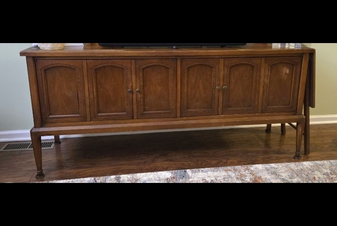 White Furniture Mid Century Walnut Credenza Sideboard