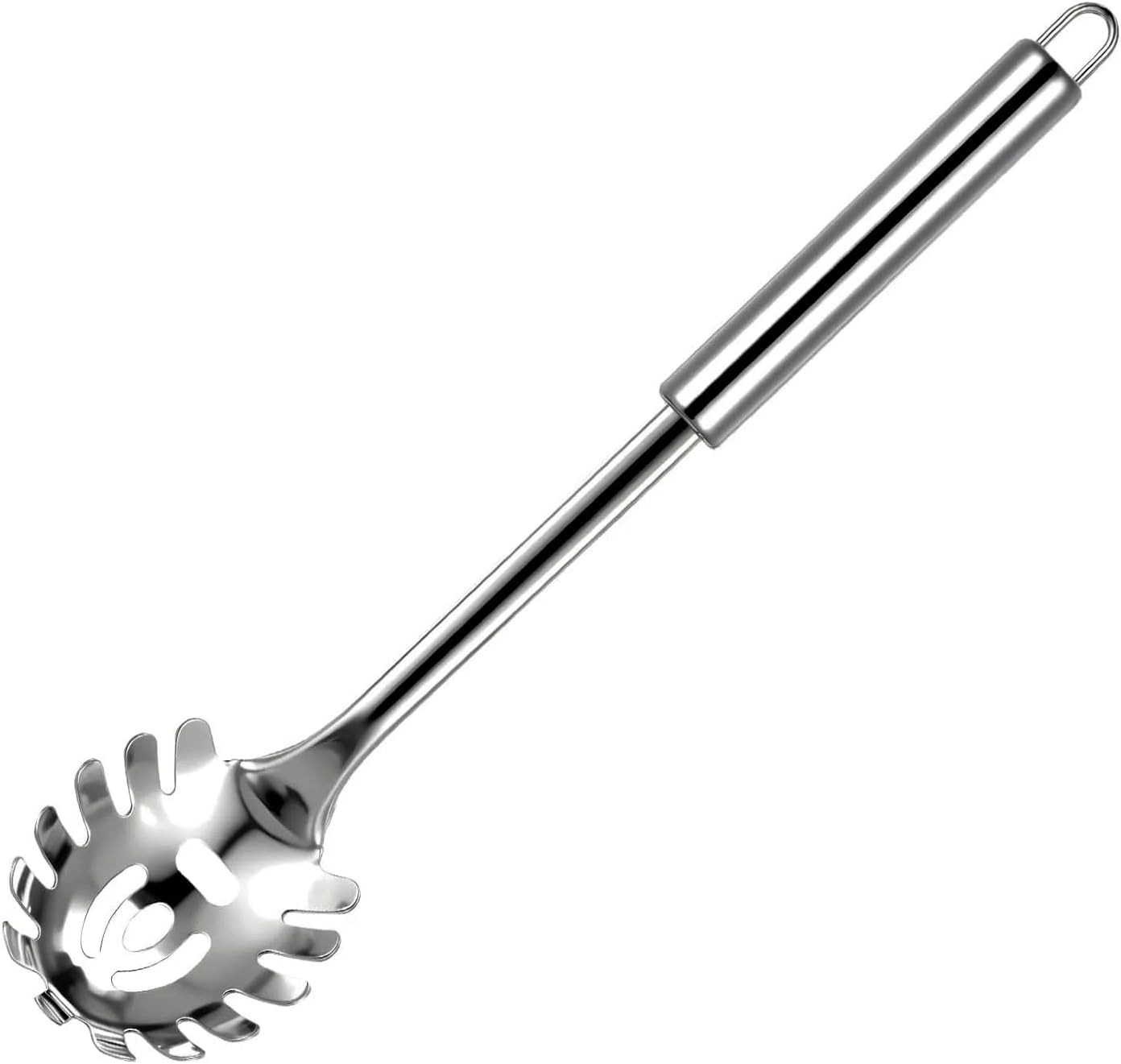 Pasta Fork Stainless Steel Pasta Spoon, Spaghetti Sever, Heavy Duty Metal Spaghe