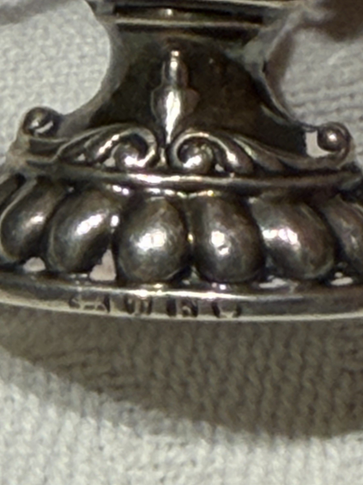 Antique Sterling Silver Desk Seal Victorian Figural Postman London c1900