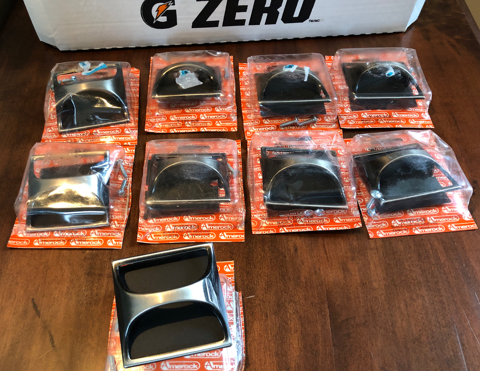 9-Vintage Amerock MCM T-197 Zinc Die Cast Cabinet Pull New Old Stock NOS