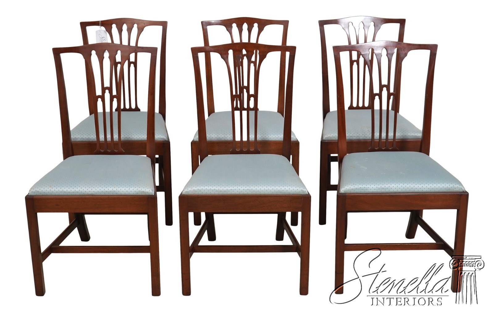 L73826: Set of 6 KITTINGER Old Dominion Mahogany Dining Chairs