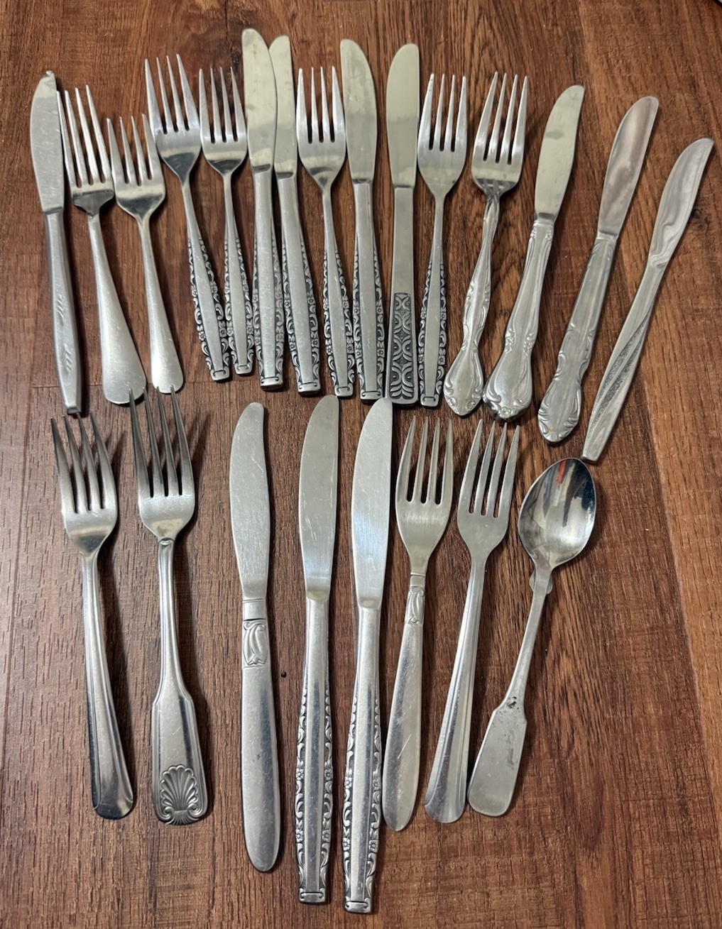 Mix & Match Lot Of Vintage Silverware 23 Pieces Northland Don Lifetime Cutlery
