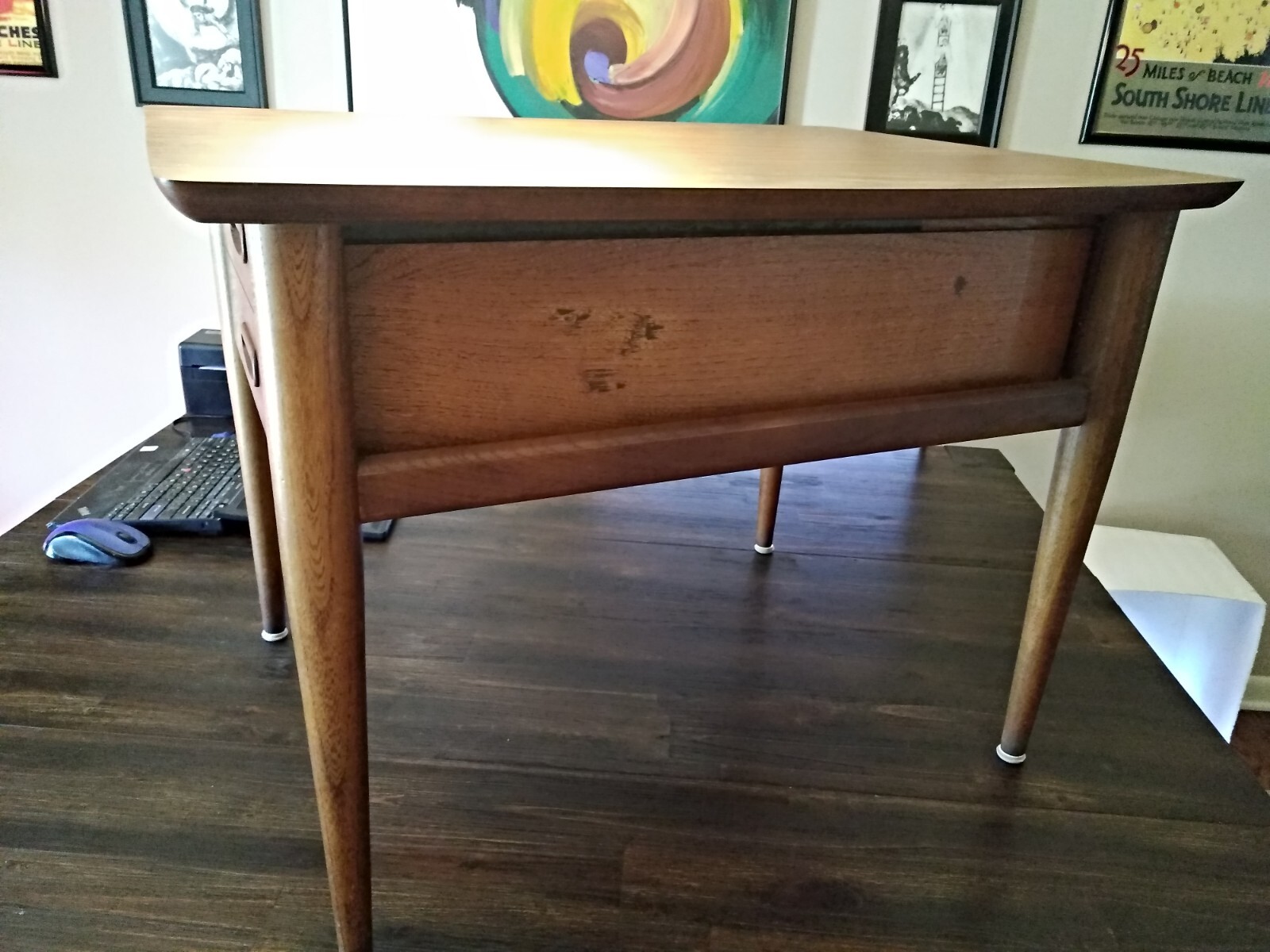 LANE Walnut End Side Lamp Table Nightstand Mid Century Modern MCM 1964