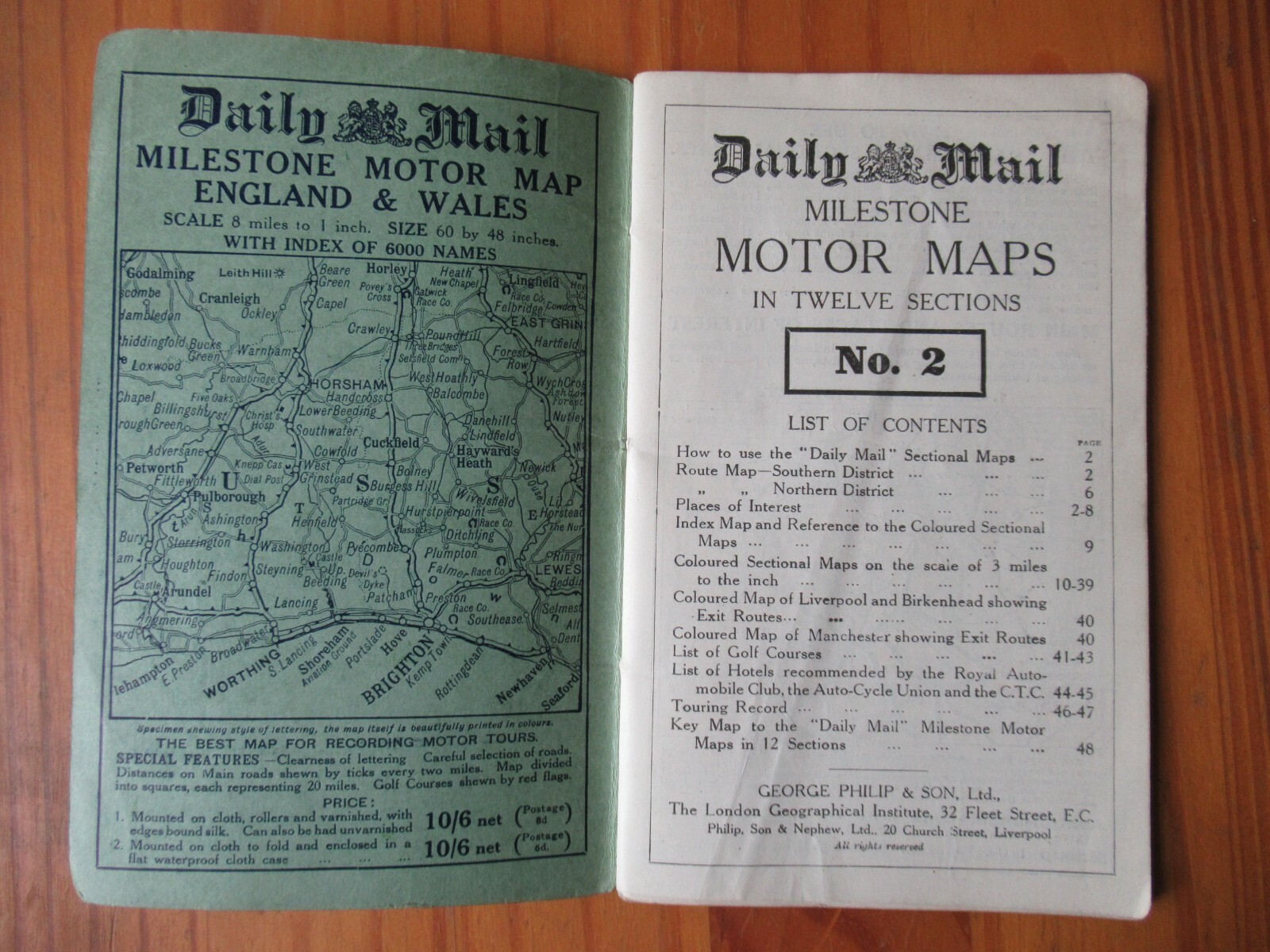 Full Set 1-12 – Daily Mail Milestone MOTOR MAPS For Motorists Cyclists & Golfers