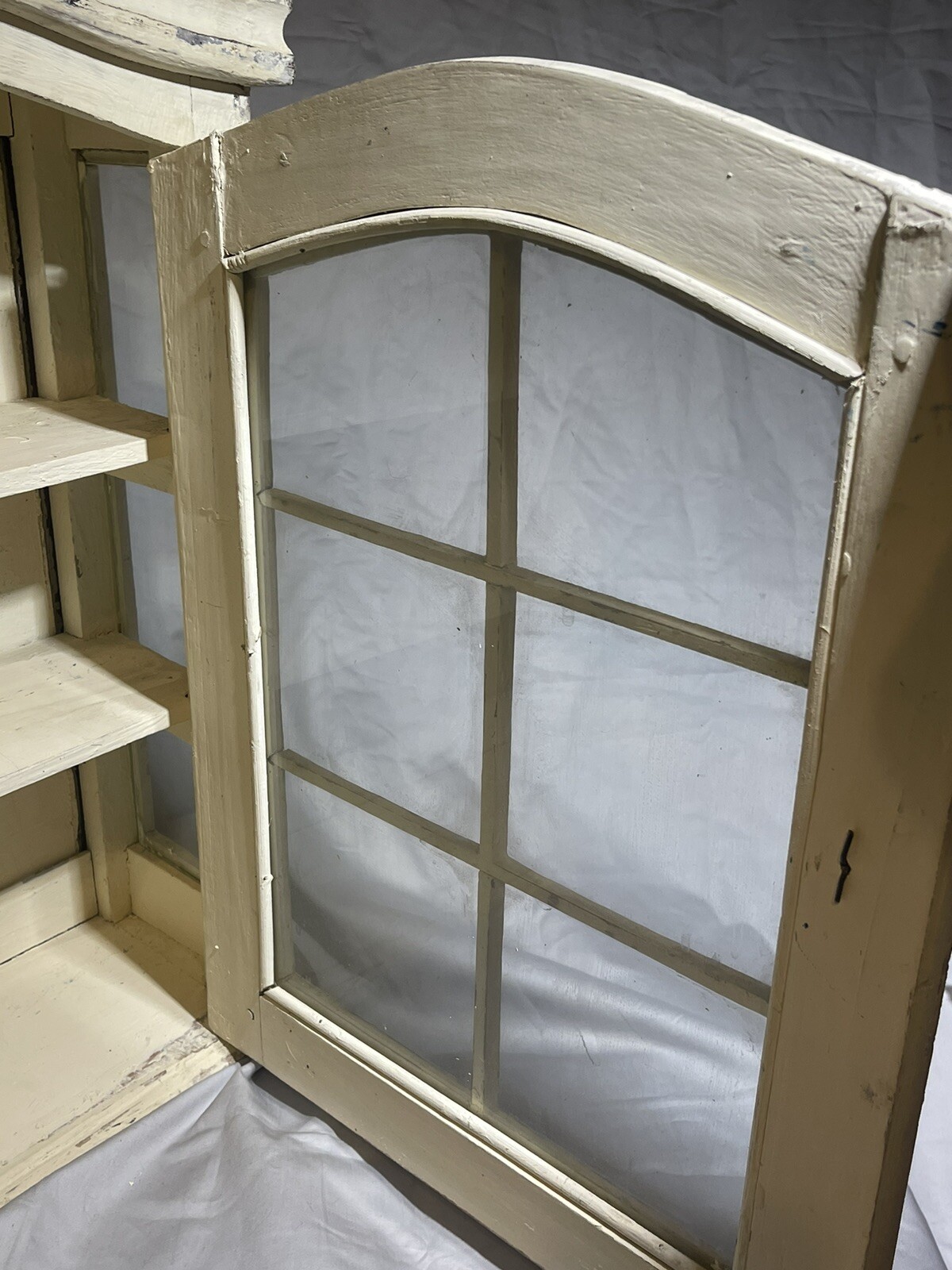 Distressed Whitewash Cabinet