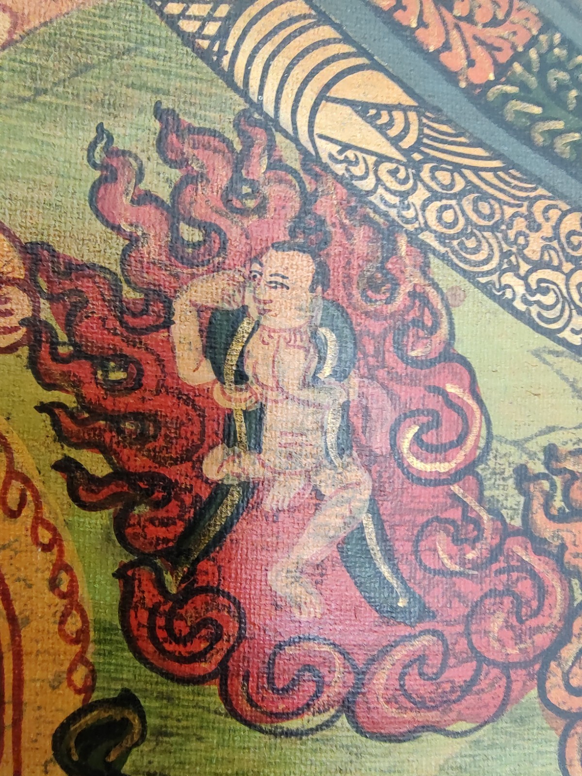 西藏佛教唐卡 19th C Chinese Tibetan Thangka Set Hand Painting Buddhas Buddhism Artwork