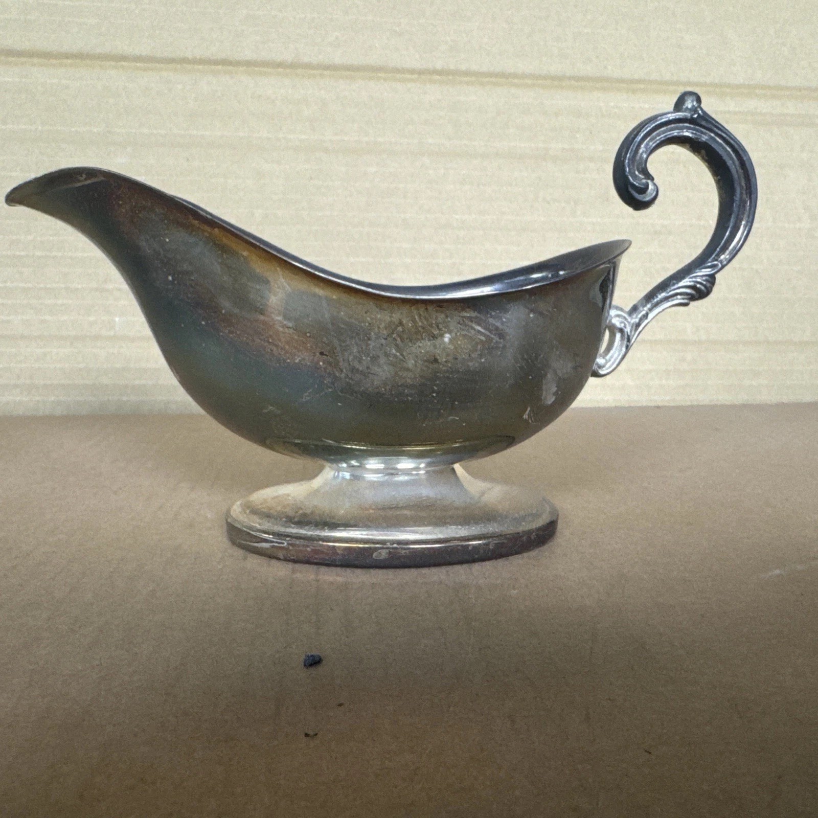 Vintage silver plated sauceboat
