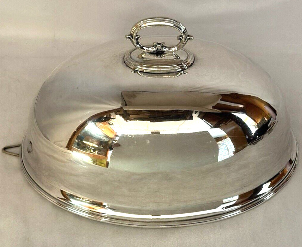 MARPLES & CO. SHEFFIELD 12″ SILVER PLATED FOOD/MEAT DOME COVER