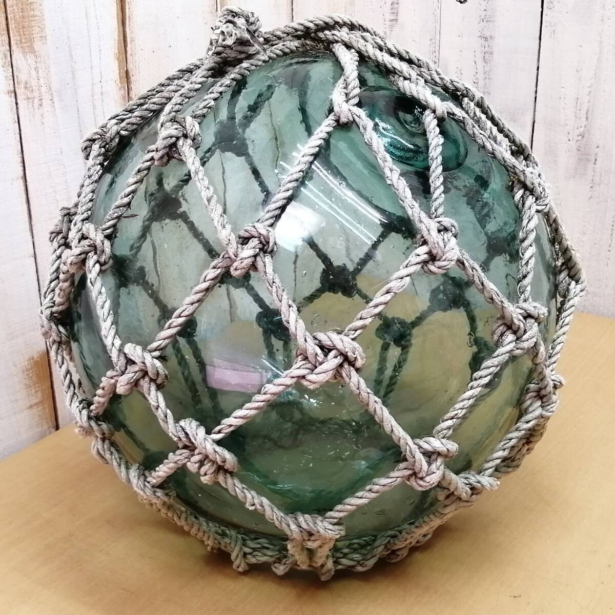 Float Buoy Ball Large Glass Fishing Net Light Blue Object 11.8 inch Japanese