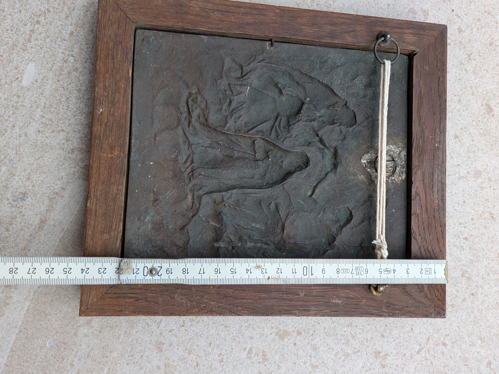 19th century Bronze Relief Plague Coronation of the virgin Mary Holy Trinity