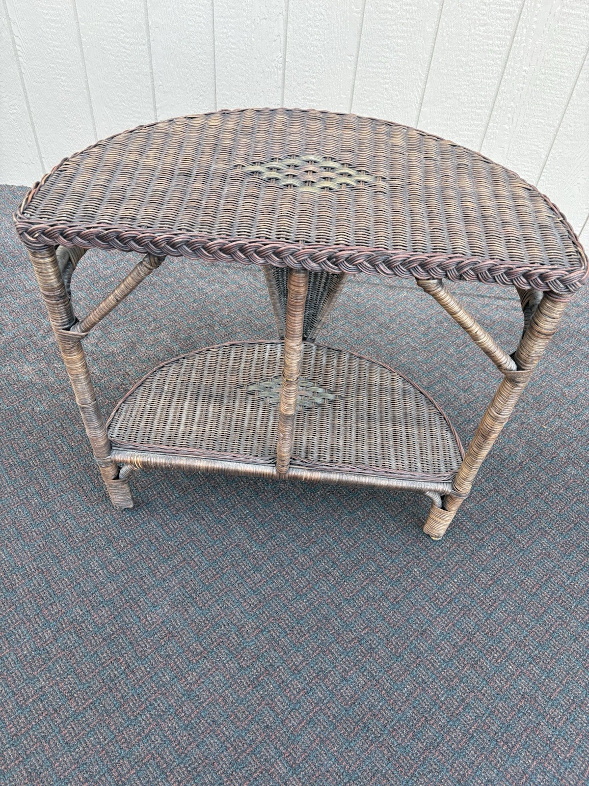 67362 Wicker Console Table Hall Stand