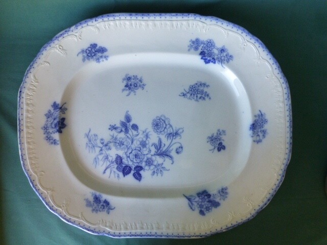 Antique Staffordshire Thomas Dimmock & Co Kaolin Ware Vienna Pattern Platter