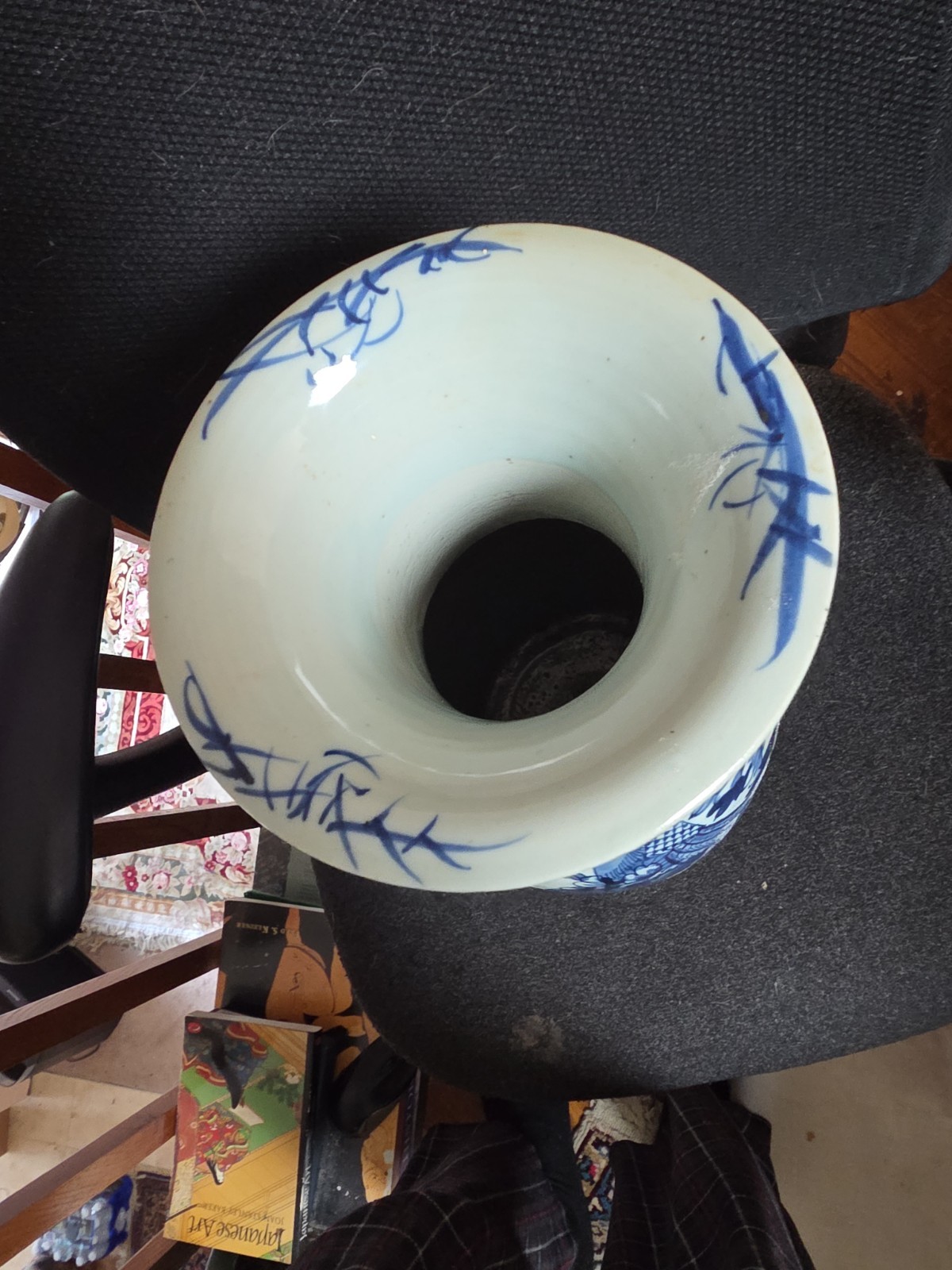SUMMER CLEARANCE! ANTIQUE 19TH C. CHINESE CELADON AND BLUE VASES17X8