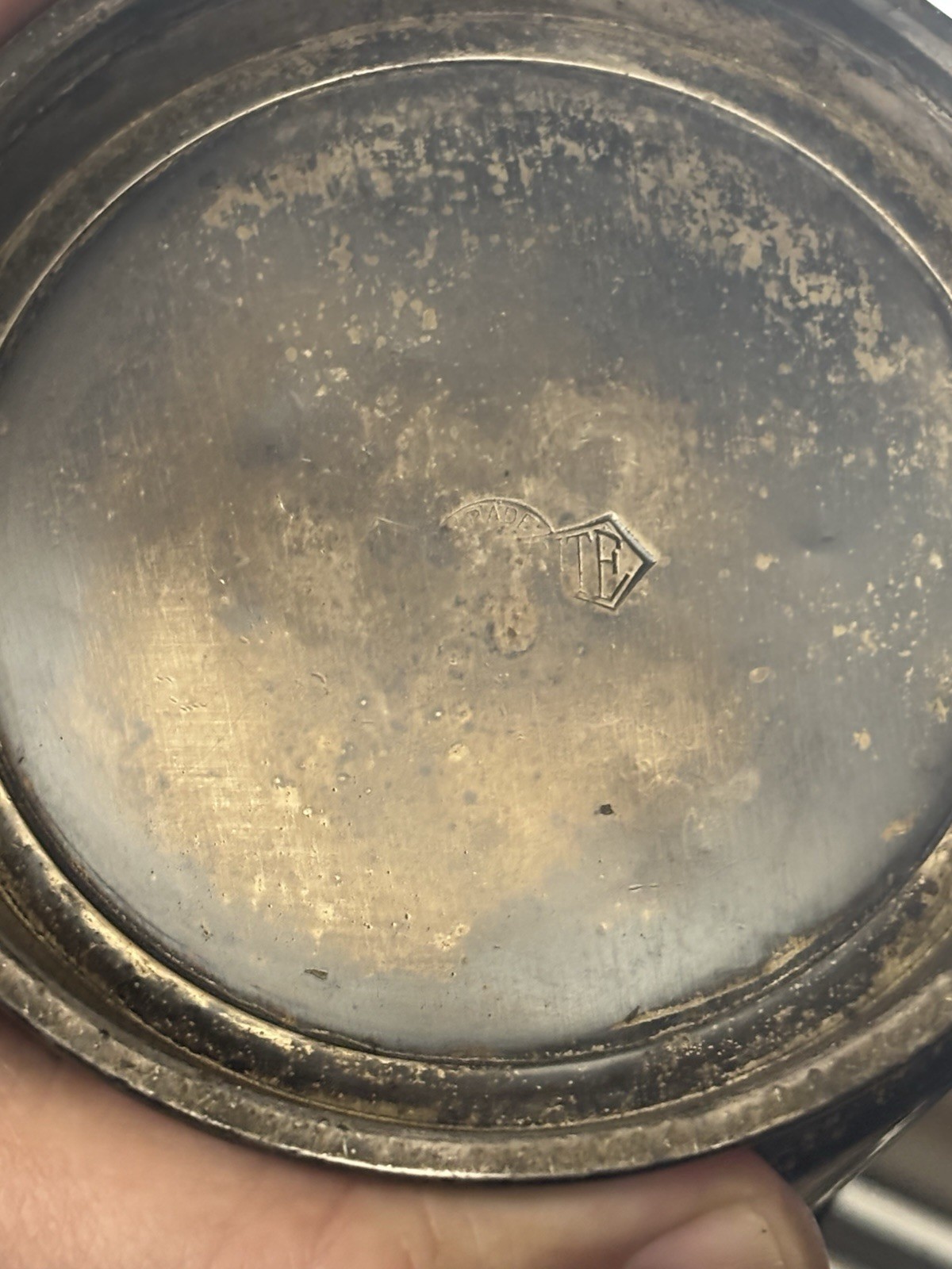 Antique Wear-Brite Silverplate Teapot Hinged Lid Hotelware Pot Rustic Patina