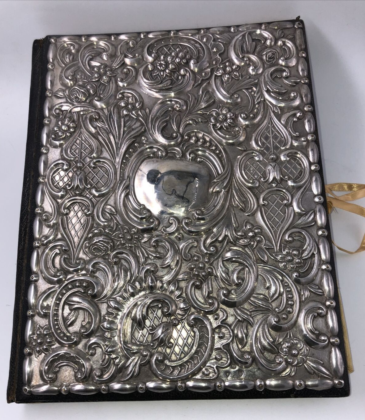 Substantial Silver Desk Folder blotter & File & Pocket Wm Comyns London 1891