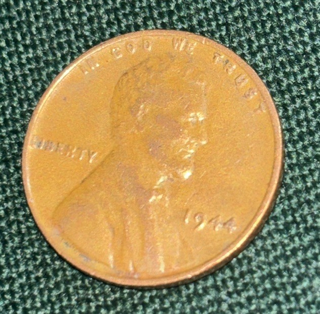 RARE 1944 Wheat Penny No Mint Mark “L” in Liberty On Rim Error Cent BN