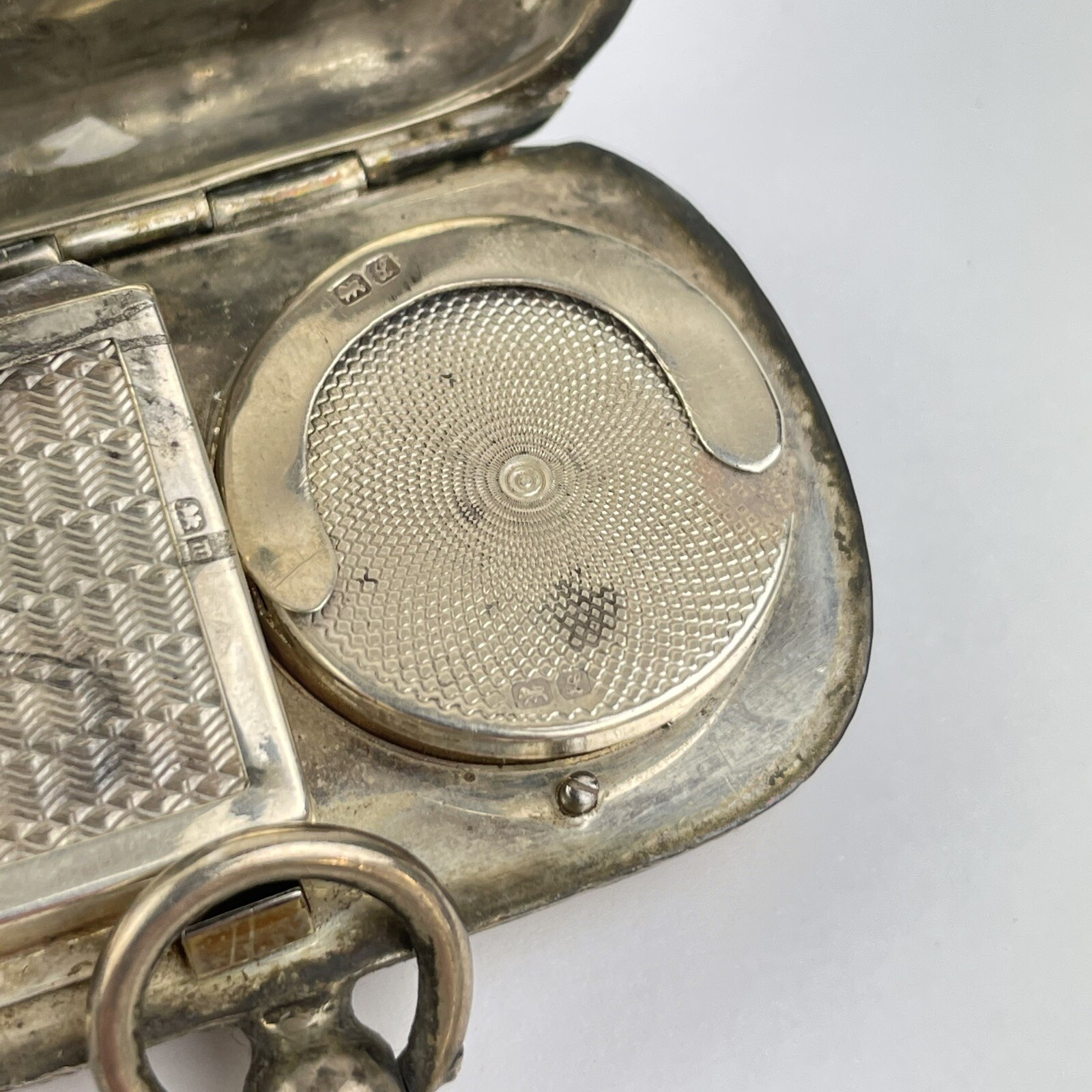 Antique Solid Silver Combination Sovereign Case Stamp Holder Samuel M Levi 1911