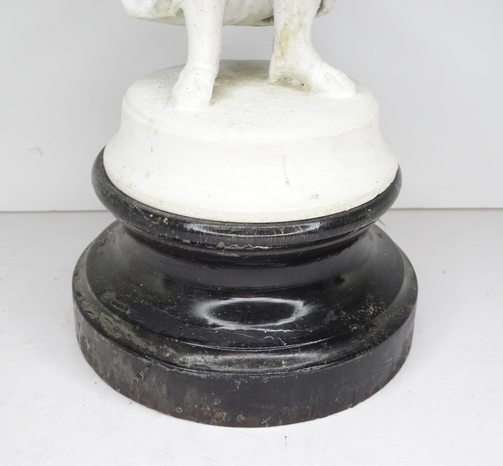 Pair Victorian Spelter French? Figurines, Man & Lady, Painted White, Antique