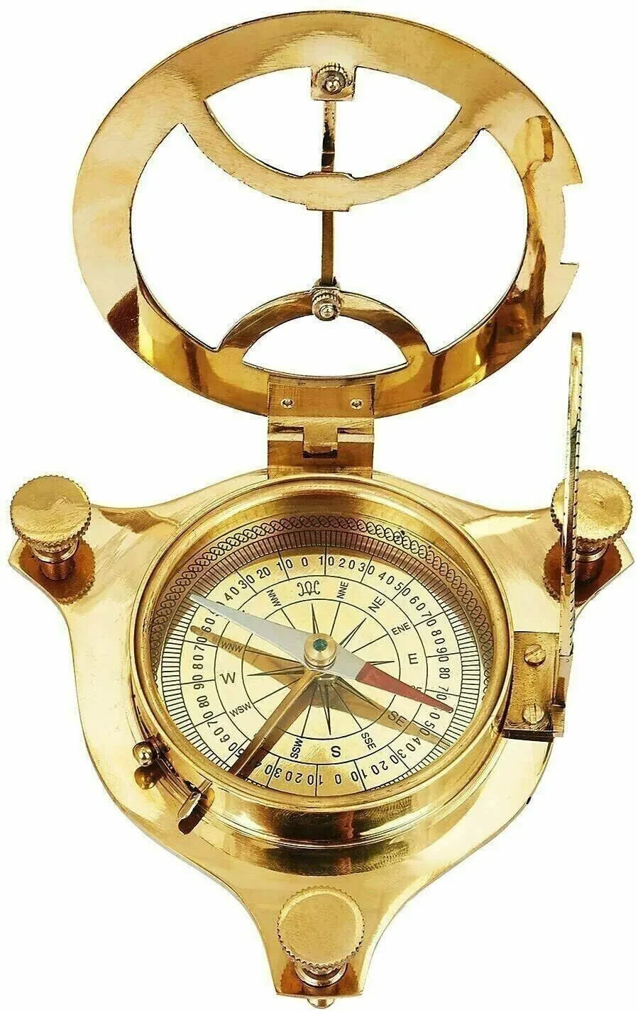Antique Vintage Brass Solid Kelvin & Hughes 1917 Brunton Compass Handmade gift