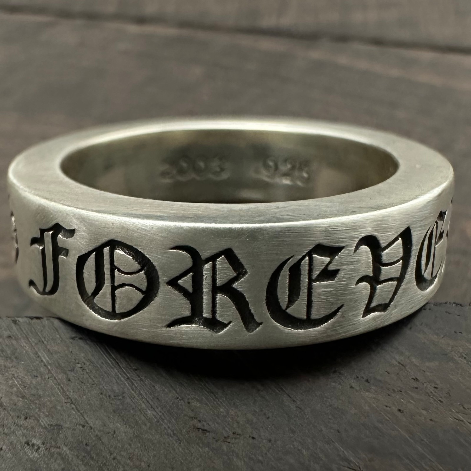 Chrome Hearts Forever Cross Spacer Ring Size 9 US 925 Sterling Silver 2003