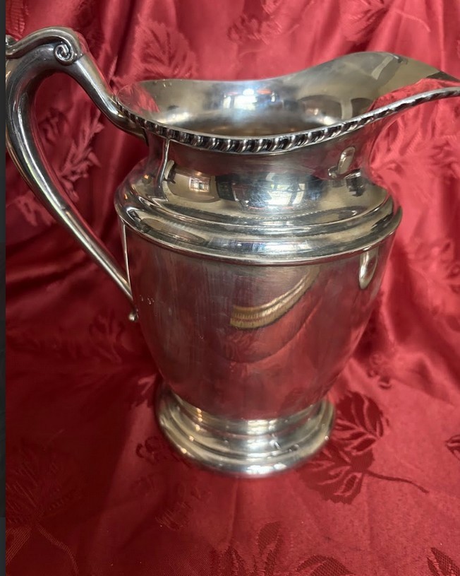 Vintage C.D. Peacock Cresent Silverware Silverplate Pitcher 3155