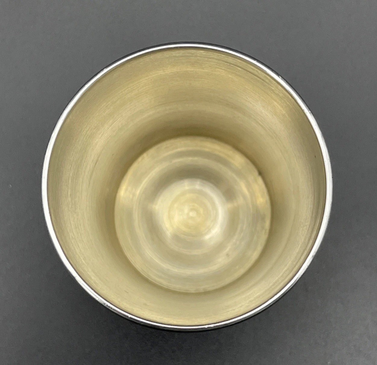 Thomae Co Sterling Silver “Only a Thimble full” Shot Glass No Monogram Barware