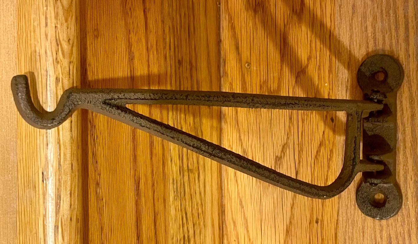 Antique Industrial Cast Iron Metal HEAVY DUTY Swing Arm Pivoting Wall Hook