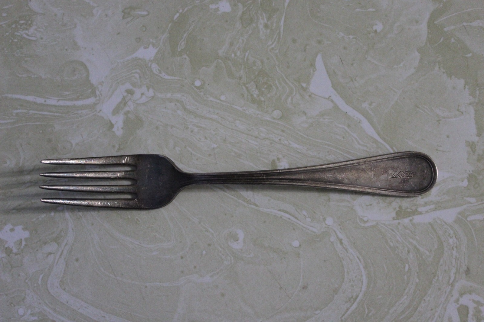 AS FOUND, VTG. SILVER DINNER FORK MARKED HENRY CLAY HOTEL