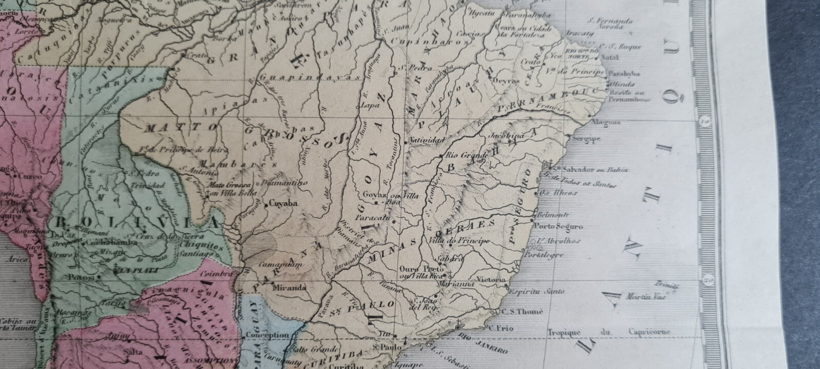 Antique (1862) French map – South America – Felix Ansart