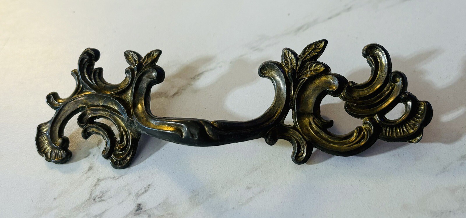 Brass Vintage Antique Hardware Drawer Pull Handle French Provincial 2.5”centers