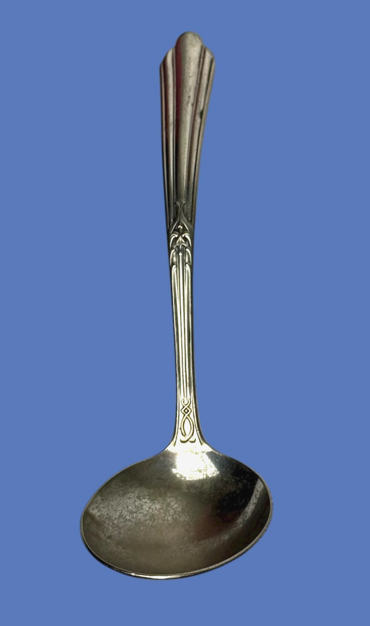 National Silver Co Caroline Cream Ladle Vintage Art Deco Silverplate 20s 30s USA