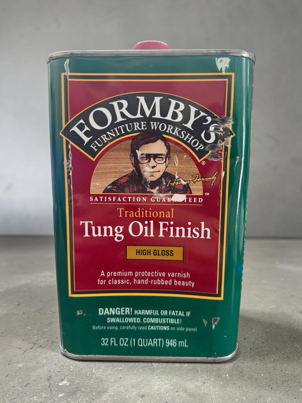 Formby’s Traditional Tung Oil Furniture Finish High Gloss 32oz Flawed Can FULL